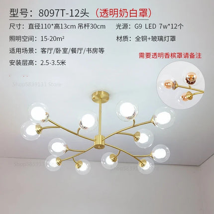 Lustre suspension LED moderne style moléculaire nordique — LZ4X9P2