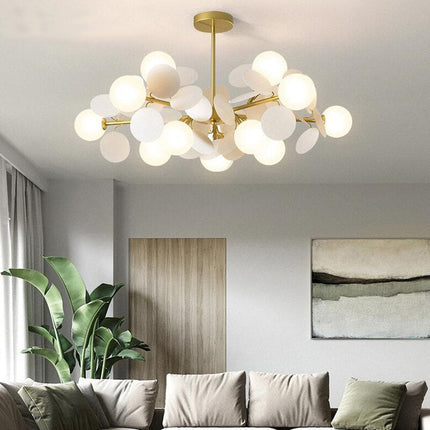 Lustre moderne en forme de nuage avec boules en verre Rivers