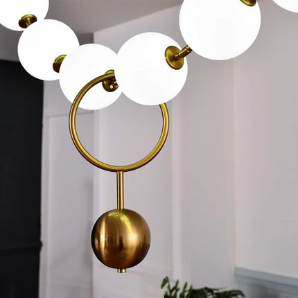 Lustre LED chaîne de boules en verre élégant et moderne — LZ4X9T2