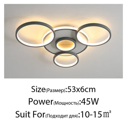 Lustre LED moderne en bois et aluminium pour intérieur — LZ4N7Q2