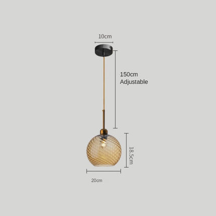 Suspension LED moderne avec abat-jour en verre Alvaro — LZ4X9T2