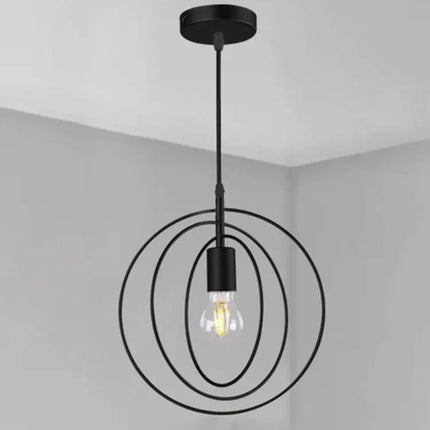 Lustre suspension industriel vintage en métal pour éclairage intérieur rétro — LZ4X9D7