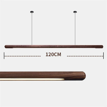 Suspension minimaliste en bois avec bande LED intégrée — LZ4N7XQ