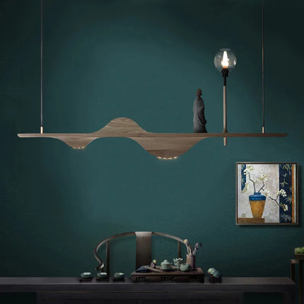 Suspension en bois massif style zen moderne pour éclairage design — LZ4X9T2