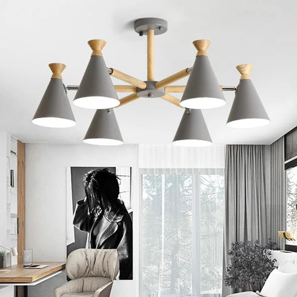 Suspension en bois style nordique pour décoration intérieure — LZ4X9Q2N