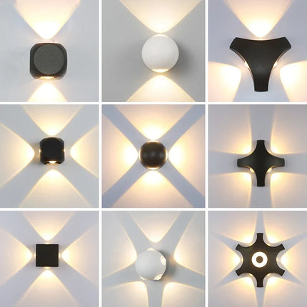 Applique murale LED noire étanche IP65 pour extérieur jardin et porche — LZ4X9T2