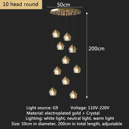 Lustre contemporain en cristal pour café, bar et restaurant — LZ4T9X