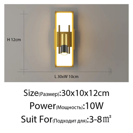 Applique murale LED moderne en bois pour éclairage intérieur — LZ4X9T2