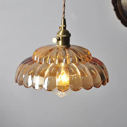 Suspension en verre et cuivre pour bar, restaurant et loft — LZ4X9T2