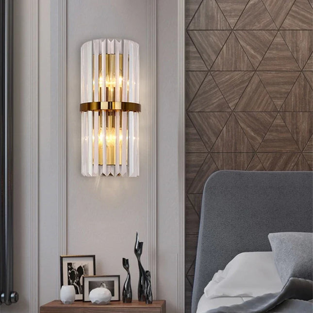 applique murale en cristal de luxe pour décoration intérieure