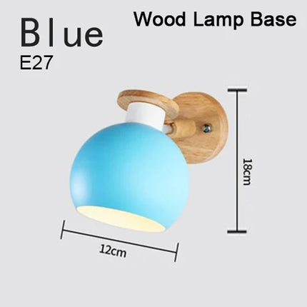 Applique murale moderne en bois et fer avec éclairage LED intégré — LZ4X9P