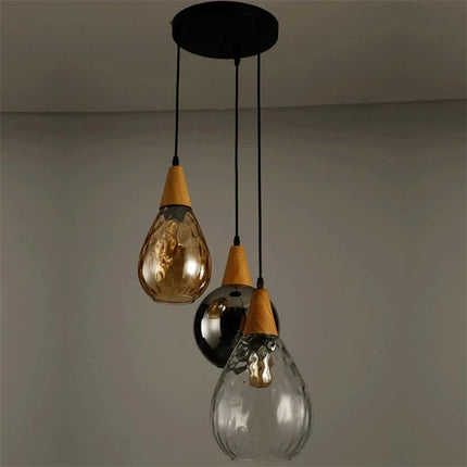 Suspension décorative en verre grain d'eau style nordique rétro — LZ4P9XQ