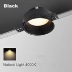 Noir 4000K / 5W 75mm / NON Intensité variable