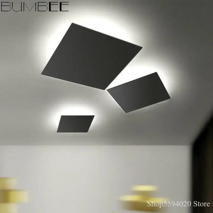 Plafonnier LED carré au design moderne pour décoration intérieure — LZ7D4Q