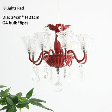 Suspension mini créative avec abat-jour en verre et cristal — LZ4P9XQ