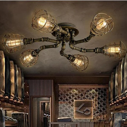 Plafonnier industriel rétro style américain pour bar et restaurant — LZ4X9T1