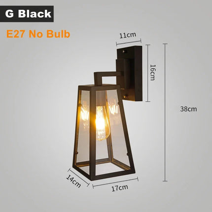 Applique murale LED rustique en fer vintage pour intérieur et extérieur — LZ4X9P2
