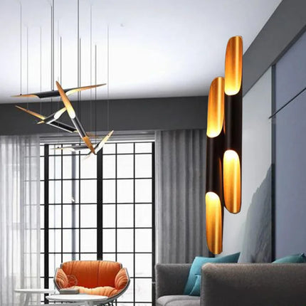Applique murale Coltrane LED 2 lumières noir et doré en aluminium — LZ4X9B