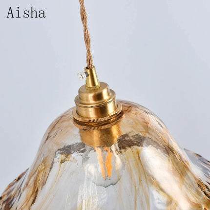 Suspension en verre style industriel rétro pour intérieur décoratif — LZ4X9P