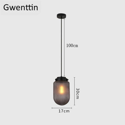 Suspension en verre style vintage nordique pour intérieur industriel — LZ4X9M