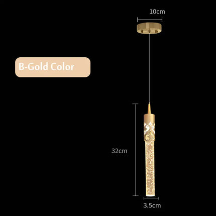 Suspension en cristal de luxe avec télécommande pour chevet Kistchen Island LED — LZ4D9X