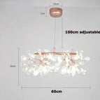Diamètre 60 cm rond / Cadre en or rose / Blanc froid