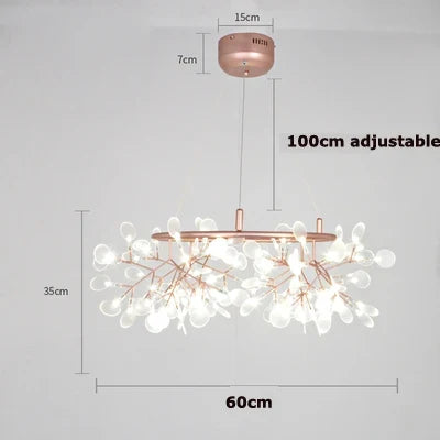Suspension LED art déco en acier inoxydable et acrylique — LZ4XJ9