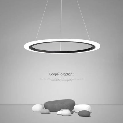 Lustre circulaire LED à anneau unique moderne — LZ4X9P