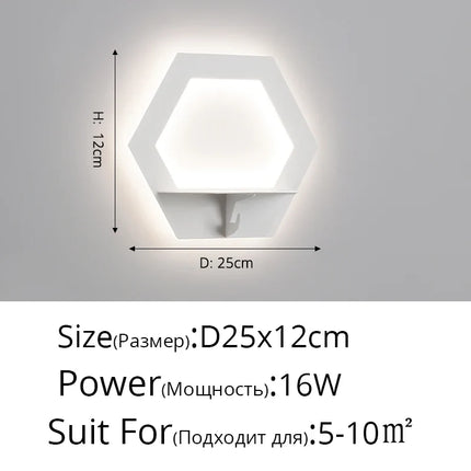Applique murale LED économique au design nordique avec étagère intégrée — LZ4X9M2