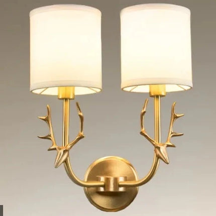Applique murale en laiton tête de cerf style nordique américain — LZ4X9P2