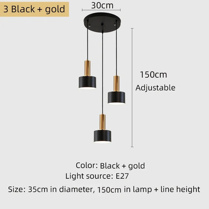 Lustre suspension design nordique pour restaurant ou table — LZ4X9Q2