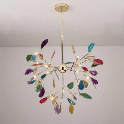 Lustre moderne LED en cristal coloré Sariya — LZ4M9XQ