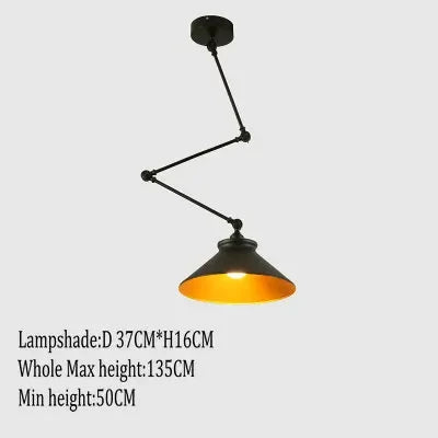 Suspension nordique pliable en aluminium avec bras long et LED — LZ4X9P2M