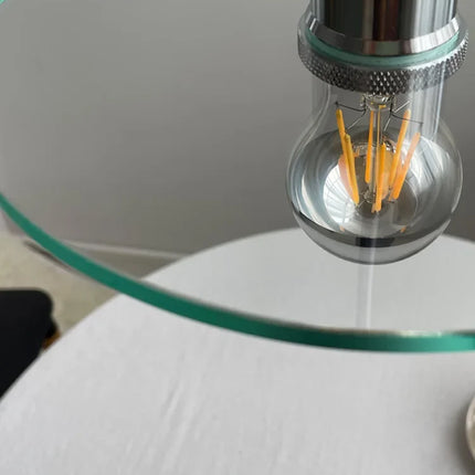 Lustre suspension rétro en verre clair pour café et bar — LZ4X9M