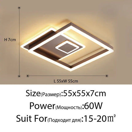 Plafonnier LED ultra fin pour décoration intérieure élégante — LZ7XQ2
