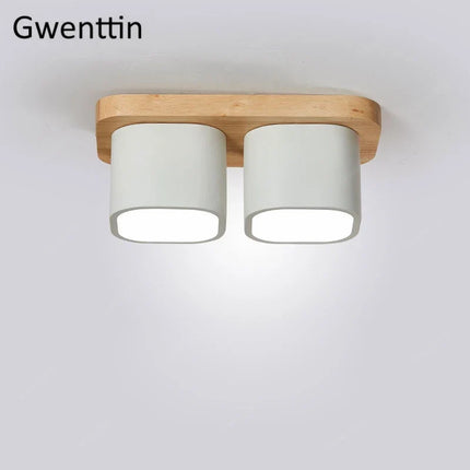 Plafonnier design nordique en bois et fer pour intérieur décoratif — LZ4T9X