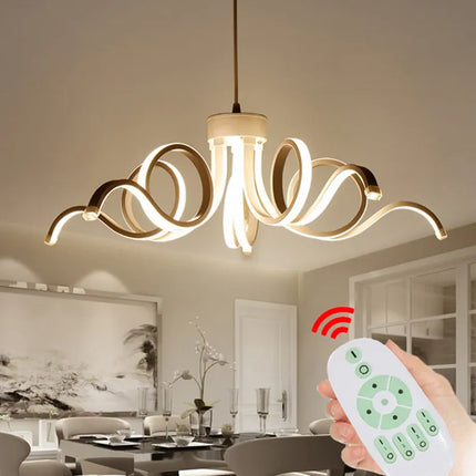 Lustre suspendu moderne en aluminium avec télécommande et éclairage intelligent — LZ4X9P2