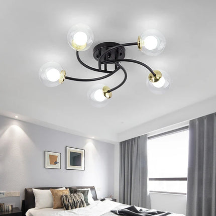 Plafonnier LED moderne en verre style nordique — LZ4Q7M9