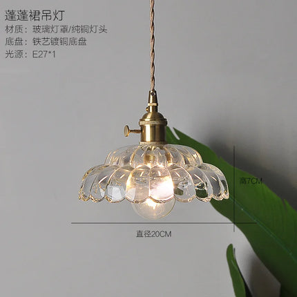 Suspension en verre et cuivre pour bar, restaurant et loft — LZ4X9T2