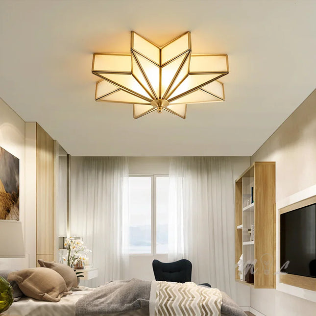 Plafonnier nordique en cuivre au design luxueux pour intérieur — LZ4X9T1