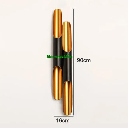 Applique murale Coltrane LED 2 lumières noir et doré en aluminium — LZ4X9B