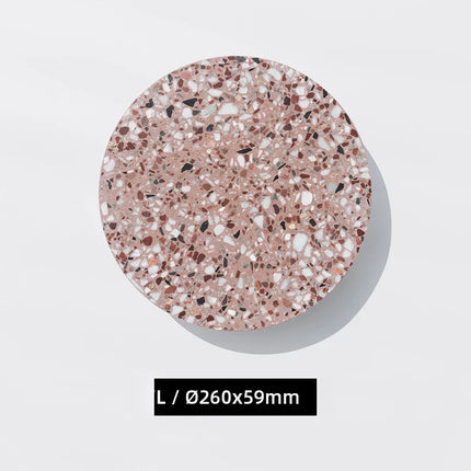Applique murale LED ronde étanche pour jardin et terrasse en terrazzo et acrylique — LZ4X9P2