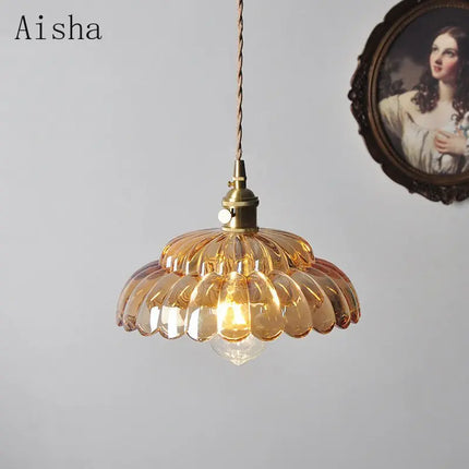 Suspension en verre et cuivre pour bar, restaurant et loft — LZ4X9T2