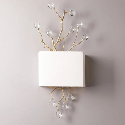 Applique murale rétro en cristal doré pour intérieur contemporain — LZ4G7X2
