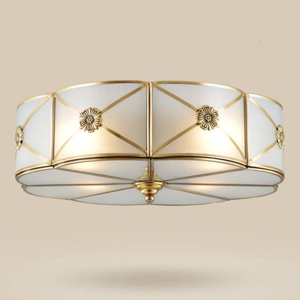 Plafonnier rond en cuivre pour intérieur élégant — LZ4X9T2