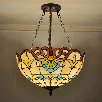 Lustre baroque en verre coloré pour éclairage élégant — LZ4X9P2Q