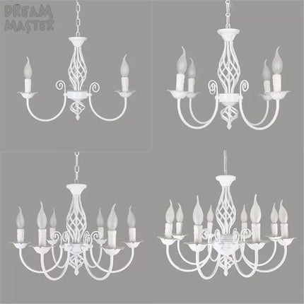 Lustre suspension LED à bougies style européen moderne — LZ4P9X