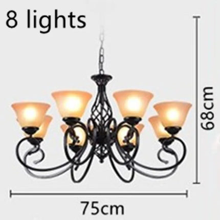 Lustre vintage en fer style européen avec ampoule LED traditionnelle — LZ4X9P2