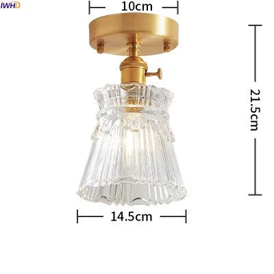 Plafonnier LED verre cuivre style nordique vintage Edison — LZ4X9TQ