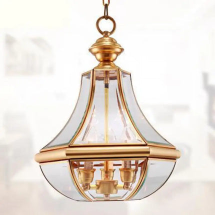 Suspension en verre antique avec finition cuivre pour intérieur élégant — LZ7XQ2